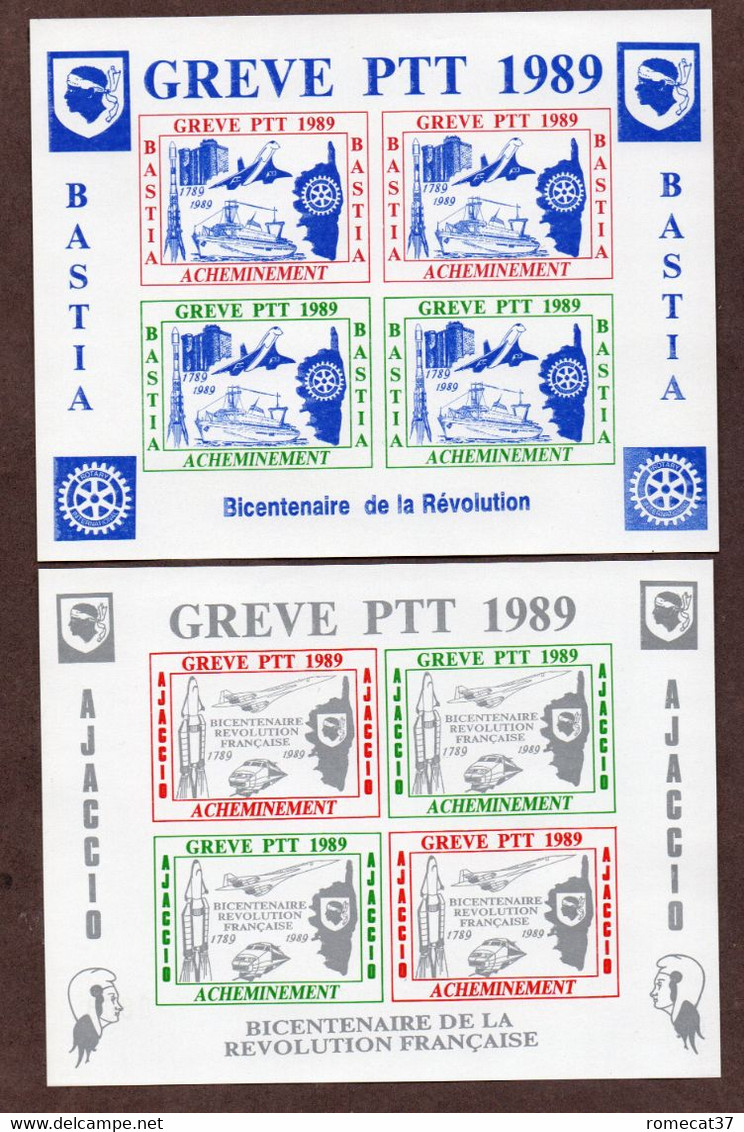 Timbres De Grève Corse Blocs Neuf TB  !!! - Autres & Non Classés