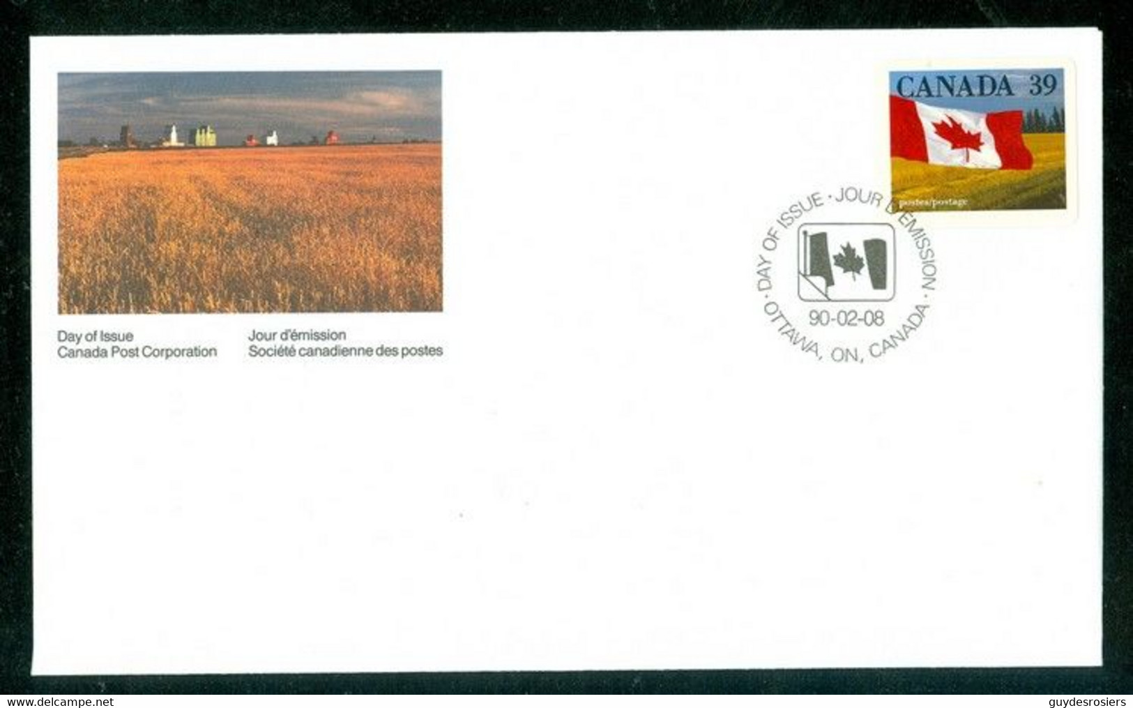 Blé Des / Wheat Of The Prairies; Drapeau / Flag; Timbre Scott # 1192 Stamp; Pli Premier Jour / First Day Cover (9979) - Storia Postale