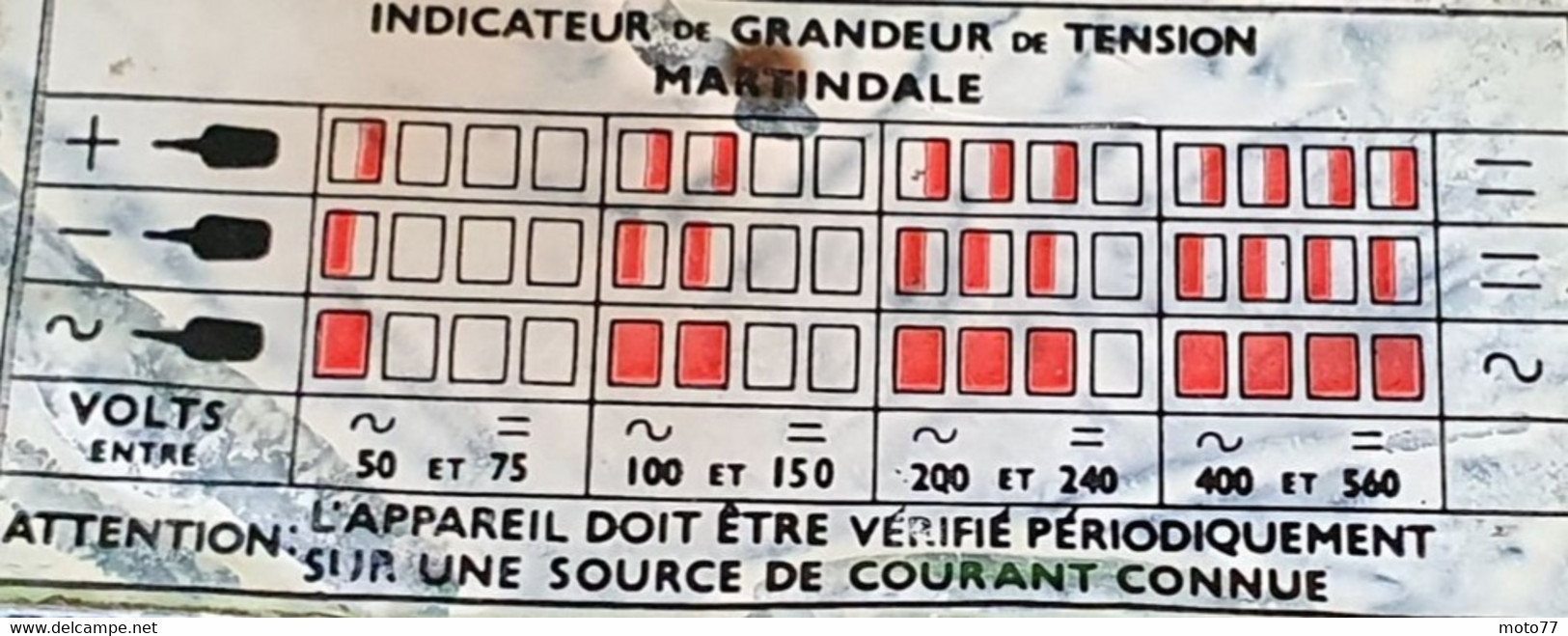 Ancien APPAREIL ÉLECTRIQUE VOLTMÈTRE De 50 à 560 Volts - Touche Et Martindale - FONCTIONNE "neuf De Stock" - Vers 1950 - Otros Aparatos