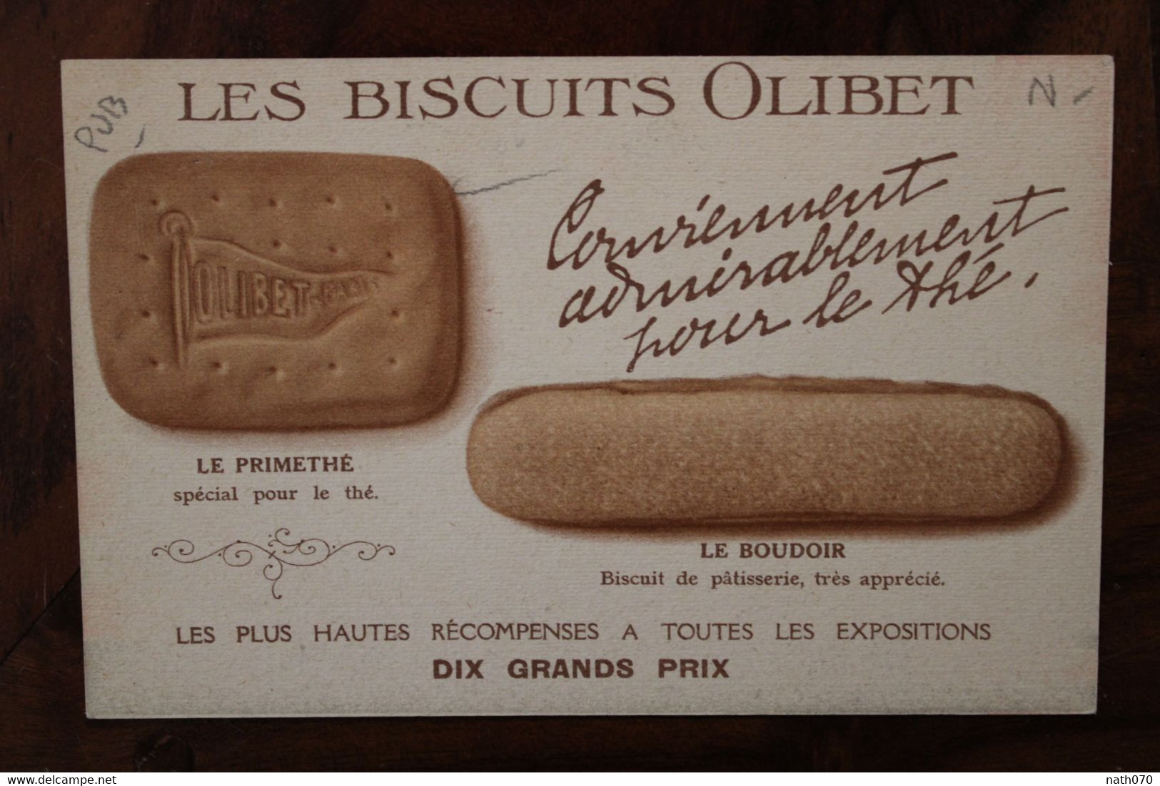 1910's CPA Ak Publicité Biscuits Olibet Illustrateur Gaston Maréchaux "Gaffeuse" - Publicité