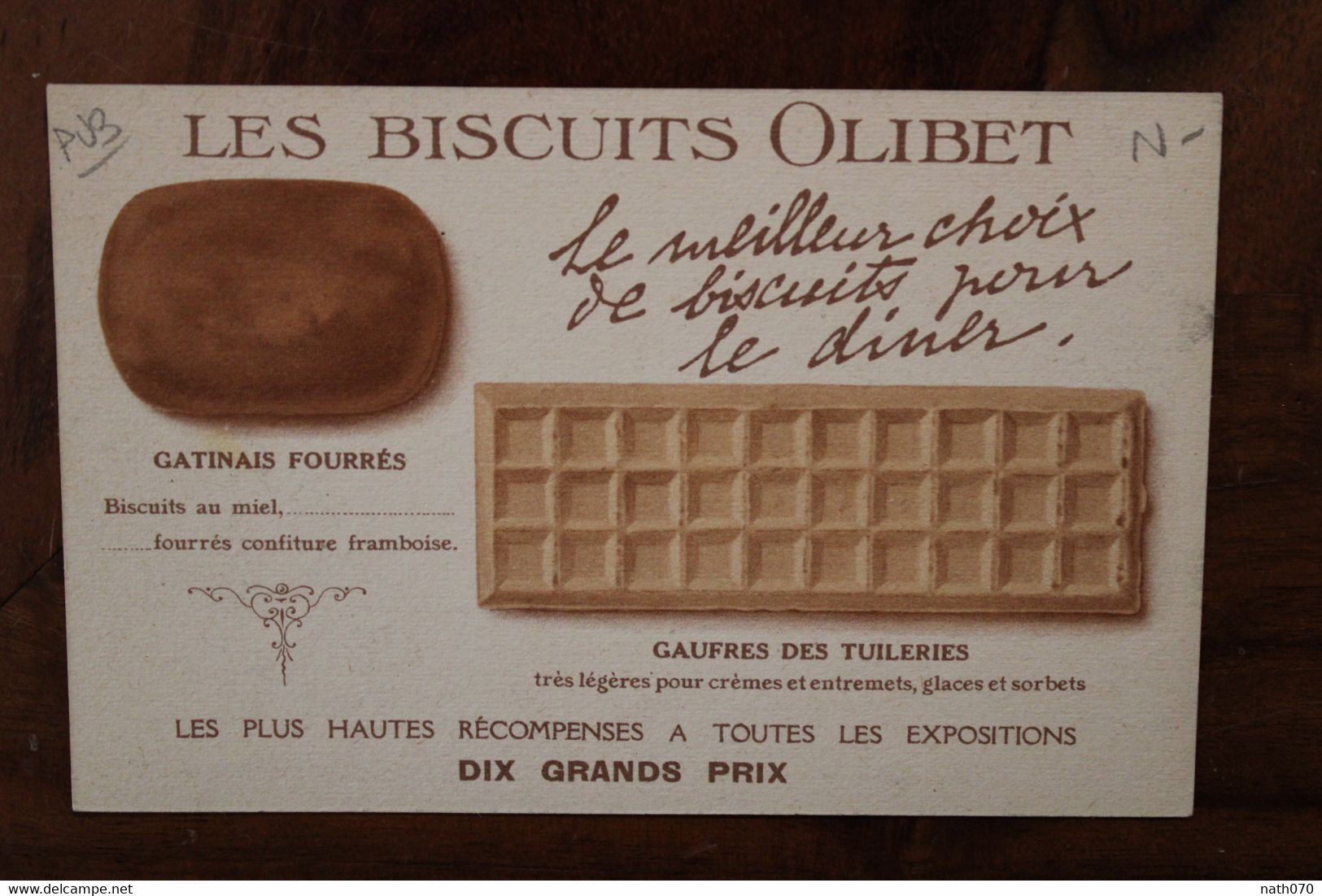 1910's CPA Ak Publicité Biscuits Olibet Illustrateur Gaston Maréchaux "Gourmandise" - Publicité