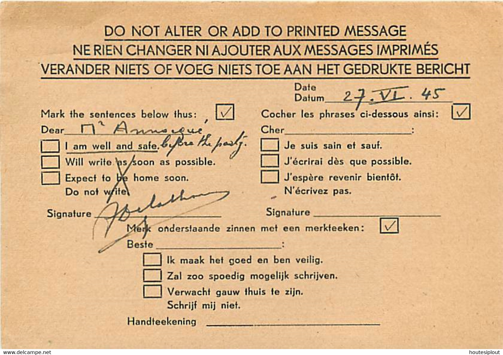 UK.  Letter + Form O.A.S.  Field Post Office 653 > Boitsfort Belgium   29/6/45  Censored - Brieven En Documenten