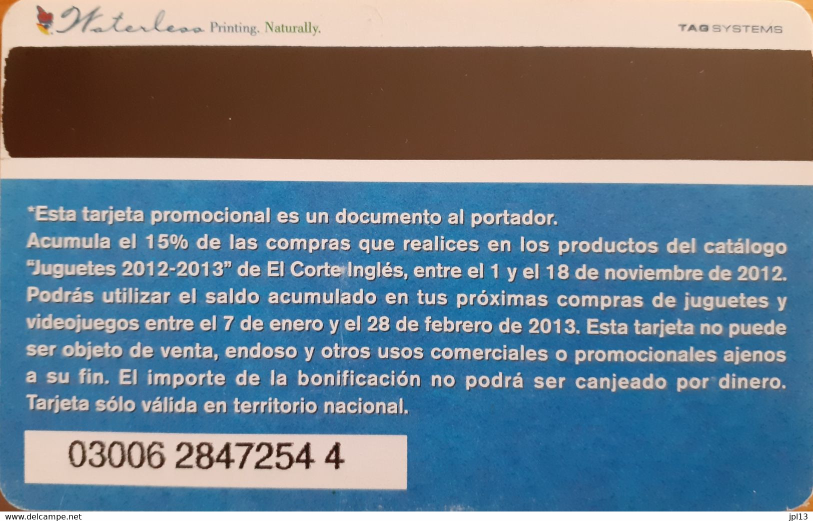 Carte Cadeau - Espagne - El Corte Inglès - Juguetes - Autres & Non Classés