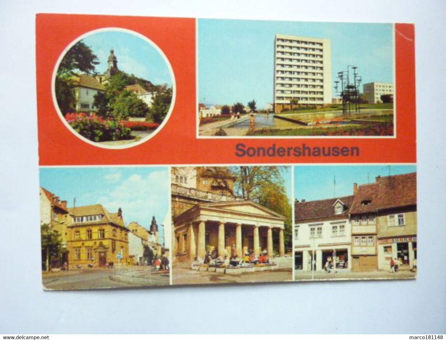 Sondershausen - Blick Zum Schloss, Hochhaus Im Borntal, Wilhelm Pieck Strasse, Alte Wache, Wenzelsches Haus - Sondershausen