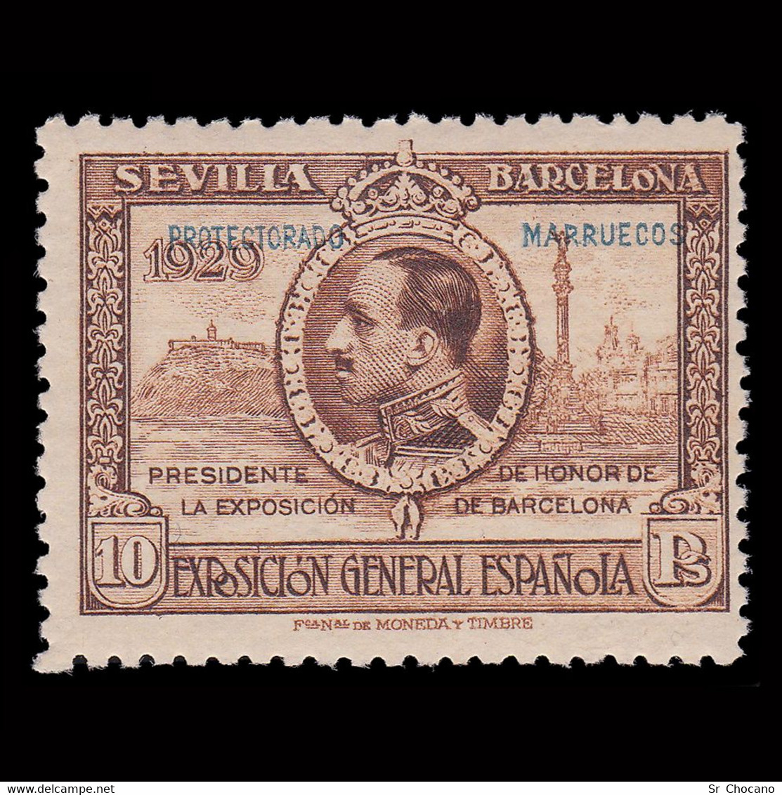 MARRUECOS 1929.Expo Sevilla Barcelona.10p.MH.Edifil 131 - Marruecos Español