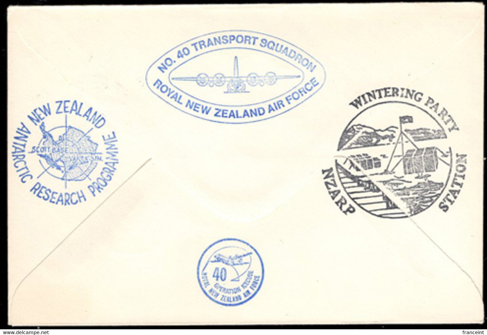 ROSS DEPENDENCY(1974) Husky. Illustrated Cover With Multiple Handstamps From Vanda Station. Flight #6. Op IceCube 10 - Brieven En Documenten