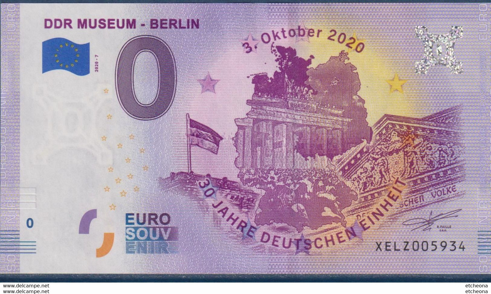 Allemagne Berlin, Fictif Euro DDR Museum,  30 Jahre Deutschen Einheit, 30 Ans D'unité Allemande - Specimen