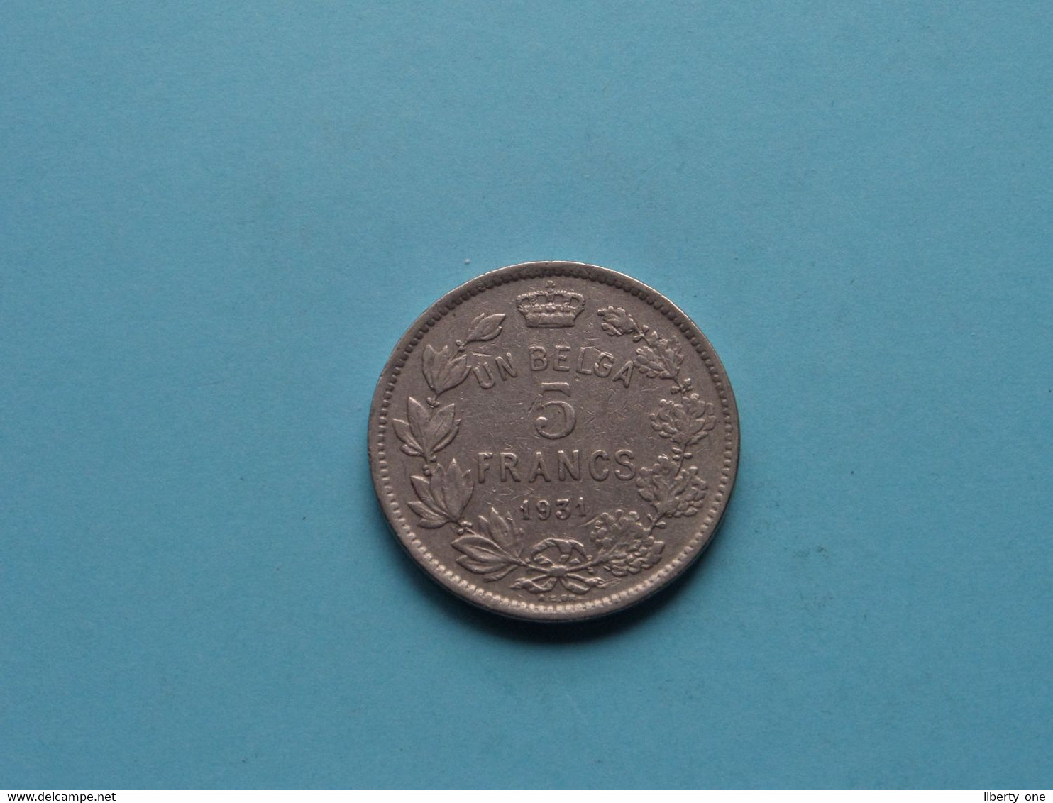 1931 FR - 5 Franc / KM 97.1 > ( Uncleaned Coin / For Grade, Please See Photo ) ! - 5 Francs & 1 Belga