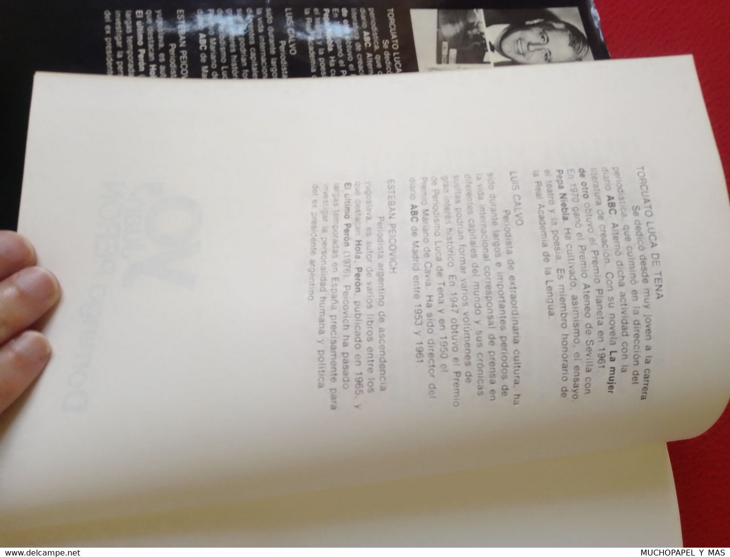 ANTIGUO LIBRO YO, JUAN DOMINGO PERÓN, RELATO AUTOBIOGRÁFICO, EDITORIAL PLANETA 1976 ESPEJO DEL MUNDO..VER FOTOS.........