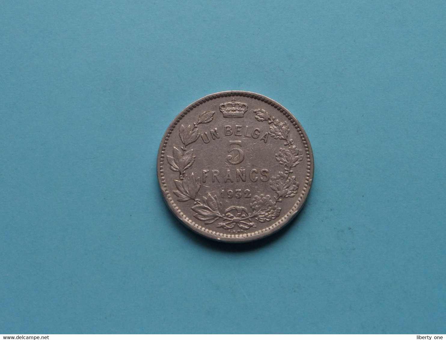 1932 FR - 5 Francs / KM 97.1 > ( Uncleaned Coin / For Grade, Please See Photo ) ! - 5 Frank & 1 Belga