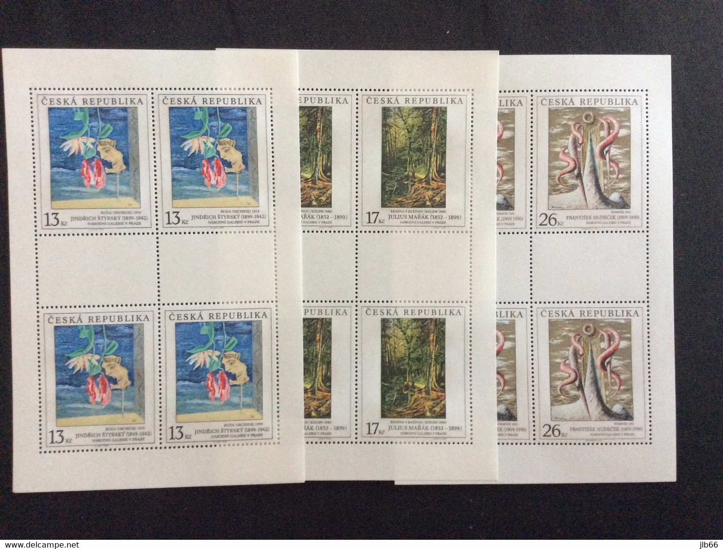 1999 3 Feuillets De 4 Timbres ** MNH Art Orchidée Marais Monument YT 231/233 - Blocks & Kleinbögen