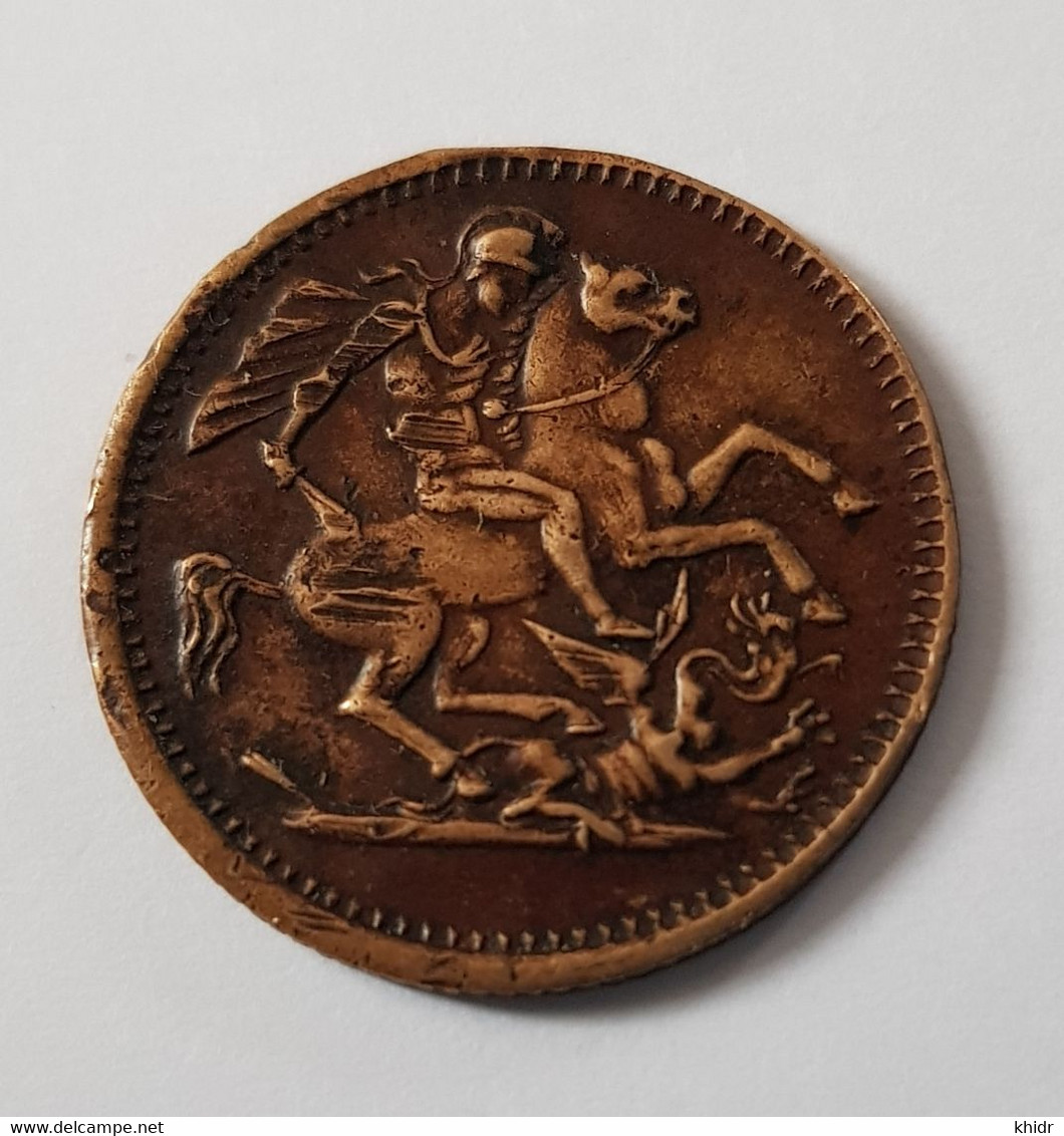 Jeton De Compte Non Daté,  Eduardus VII Token  Rare - Noodgeld