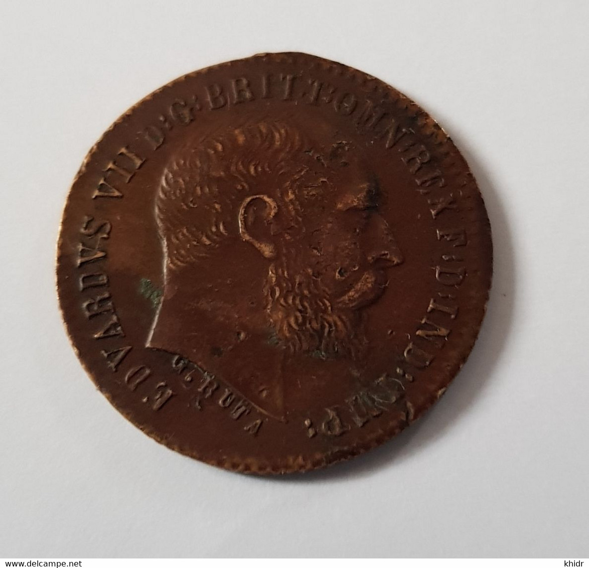 Jeton De Compte Non Daté,  Eduardus VII Token  Rare - Monedas/ De Necesidad