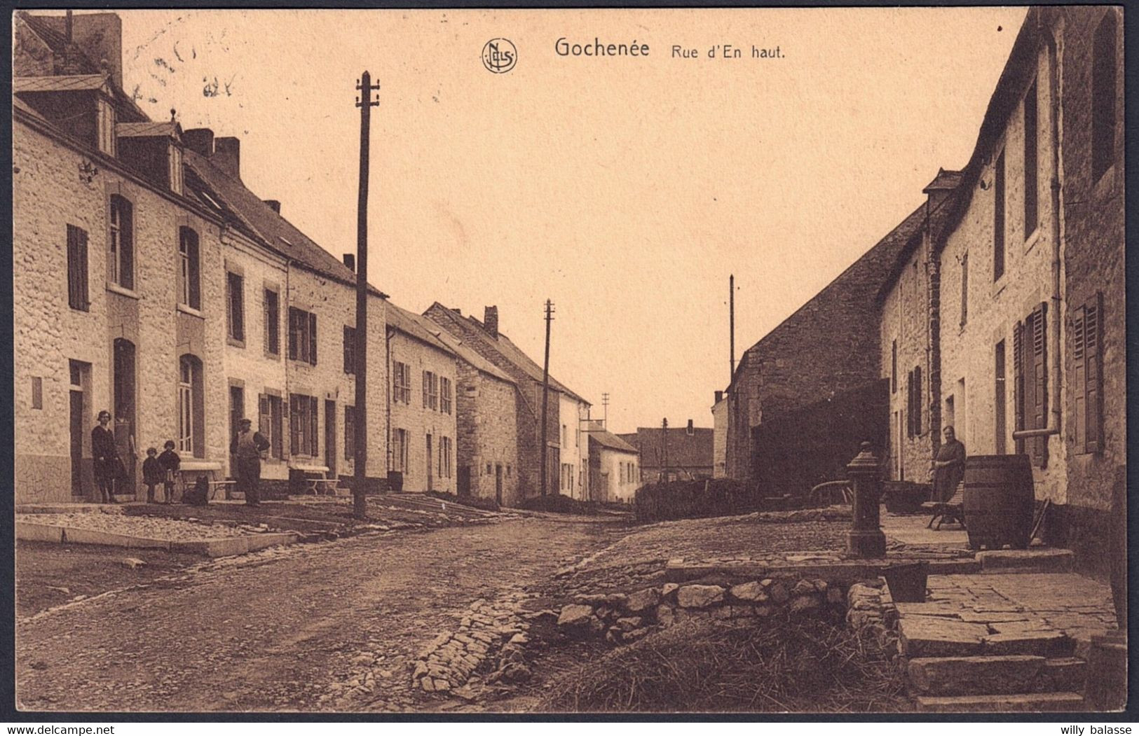 +++ CPA - GOCHENEE - Rue D'En Haut - Publicité Henriette Adam - Denrées Coloniales - Vins - Spiritueux  // - Doische