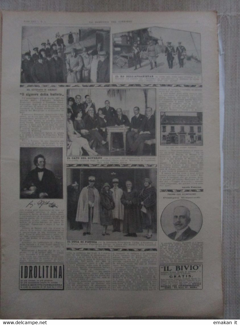 # DOMENICA DEL CORRIERE N 6 /1928 ESPADA FORTUNA AFFRONTA TORO A MADRID - First Editions