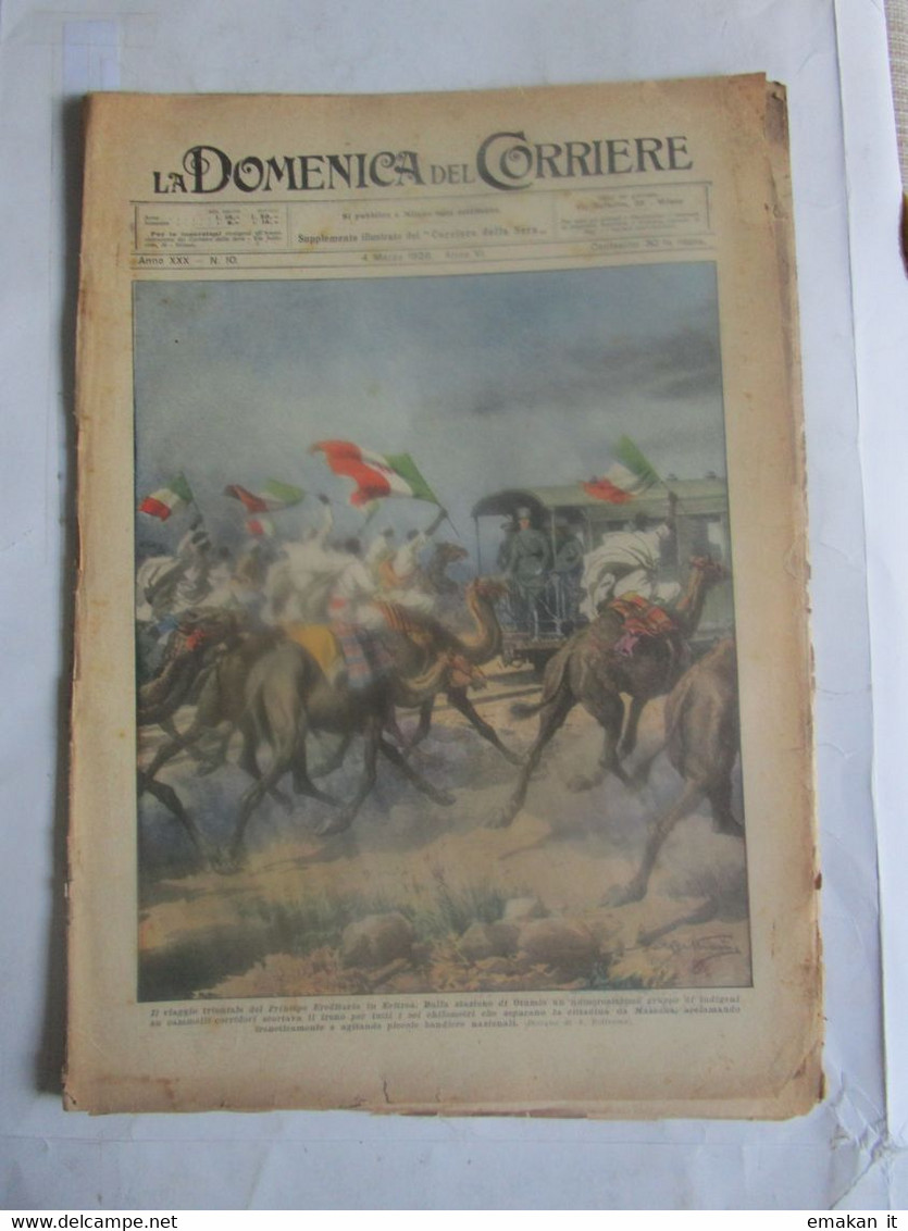 # DOMENICA DEL CORRIERE N 10 /1928 VIAGGIO PRINCIPE IN ERITREA / ZULU' IN DANZA / AFRICA NERA - First Editions
