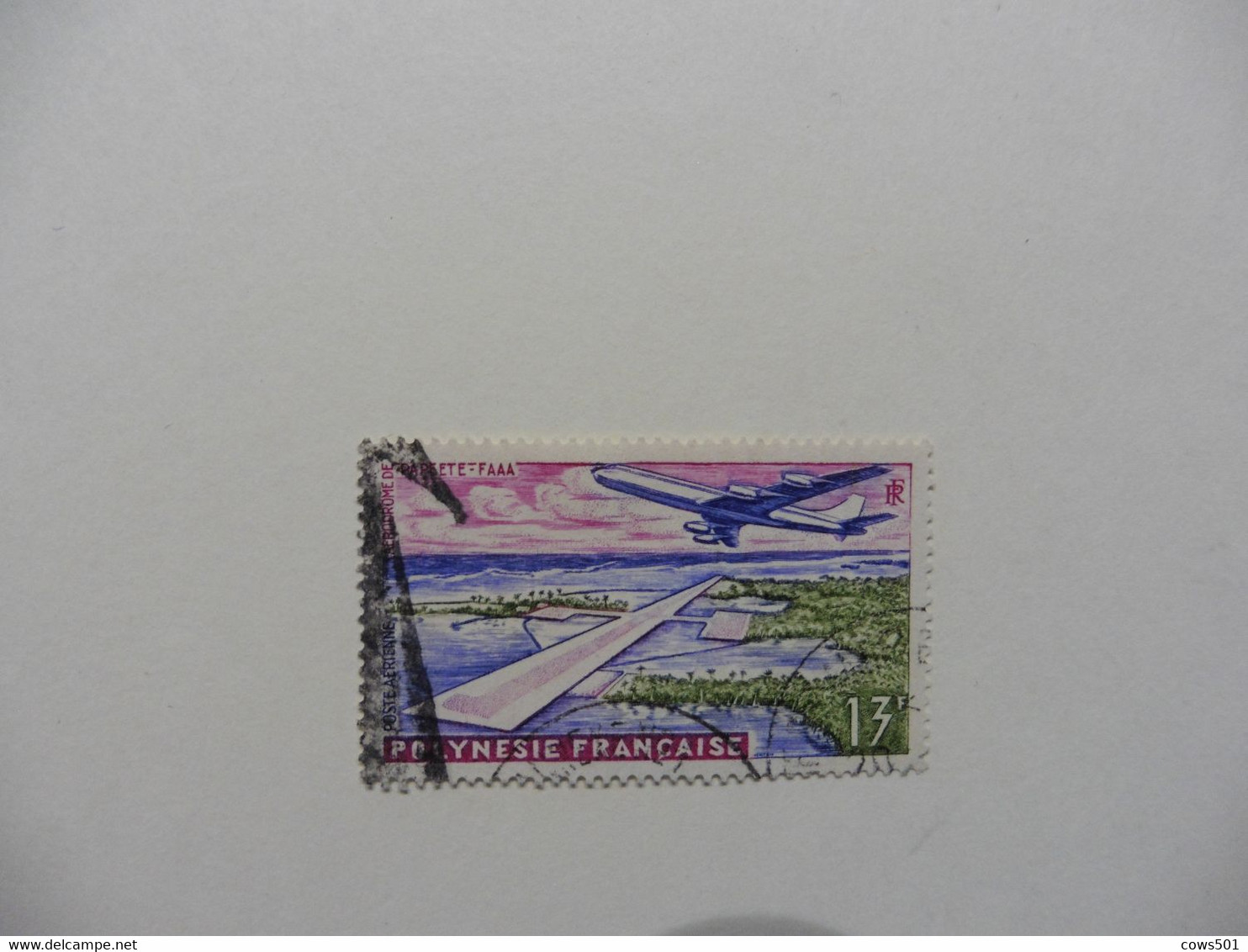 Océanie > Polynésie Française >Poste Aérienne  :timbre N° 5 Oblitéré - Usati