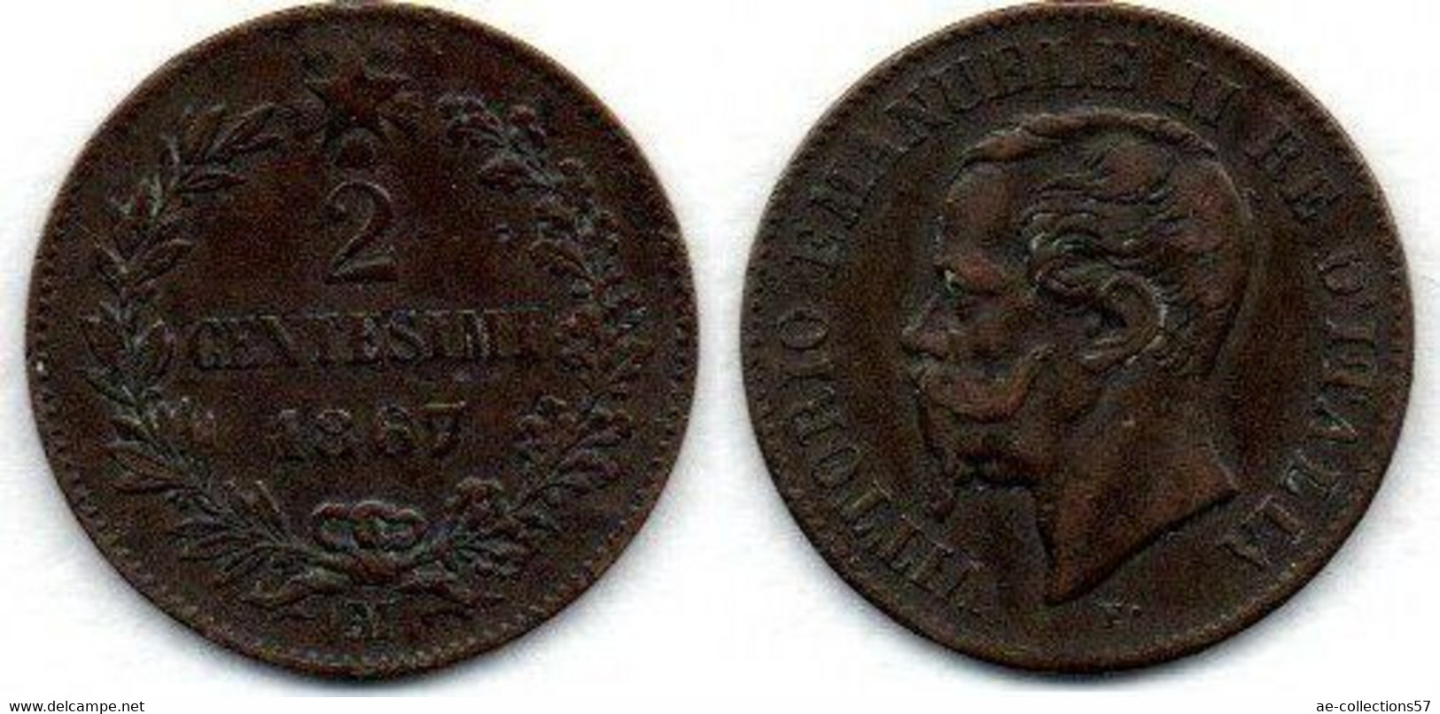 Italie - Italien - Italy 2 Centesimi 1867 M TTB - 1861-1878 : Victor Emmanuel II.