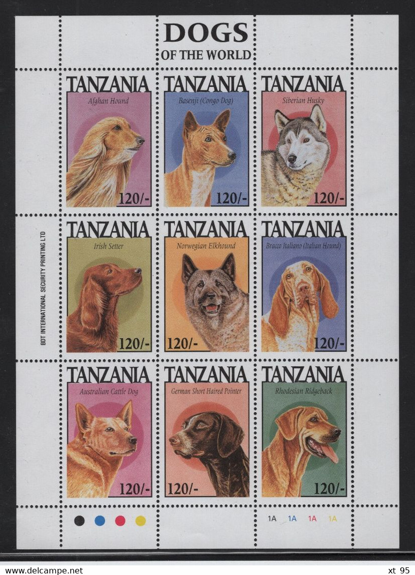 Tanzanie - N°1520 à 1528 - Faune - Chiens - Cote 6.75€ - ** Neufs Sans Charniere - Tansania (1964-...)