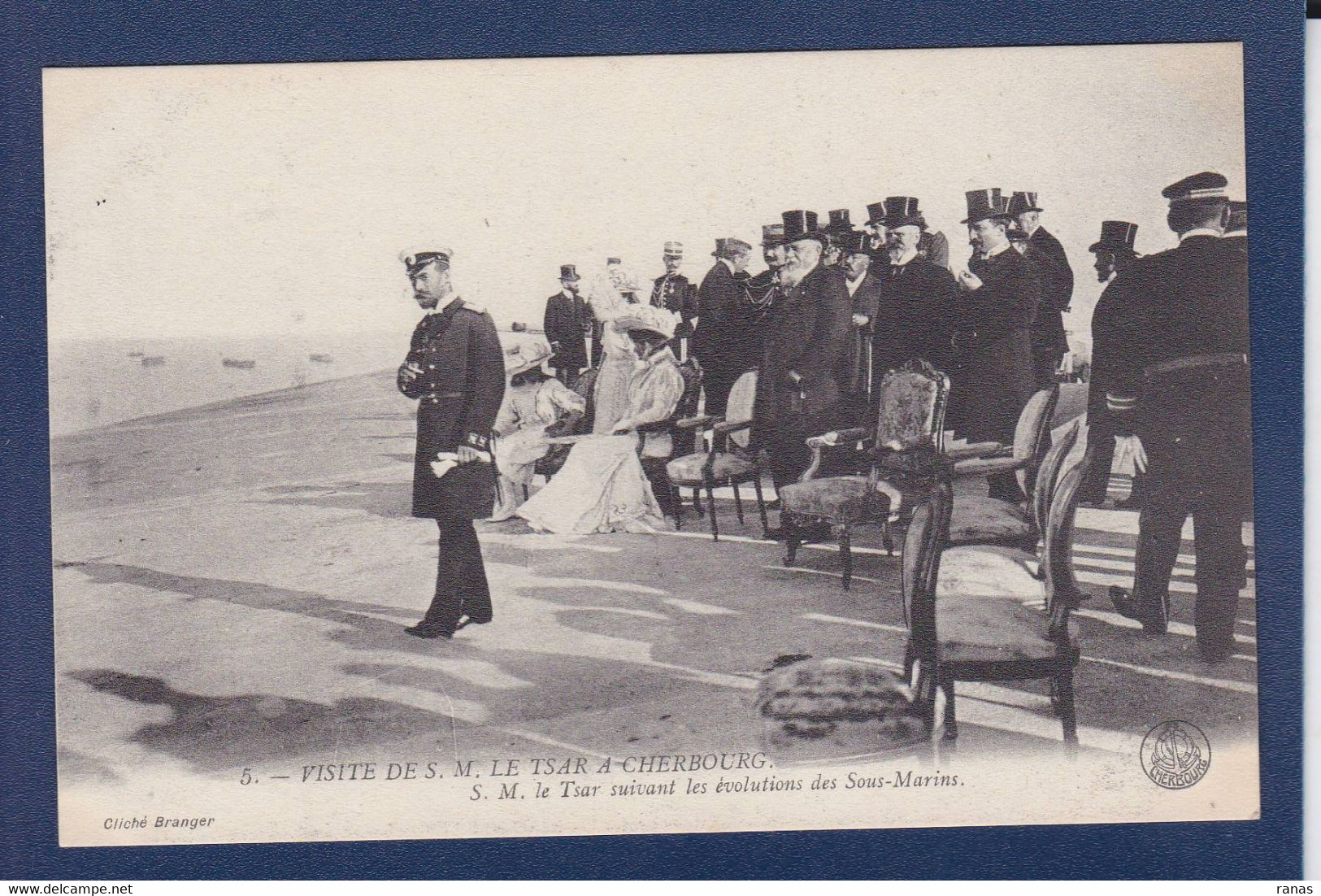 CPA [50] Manche > Cherbourg Visite Du Tsar De Russie Russia Non Circulé Fallières Sous Marins - Cherbourg