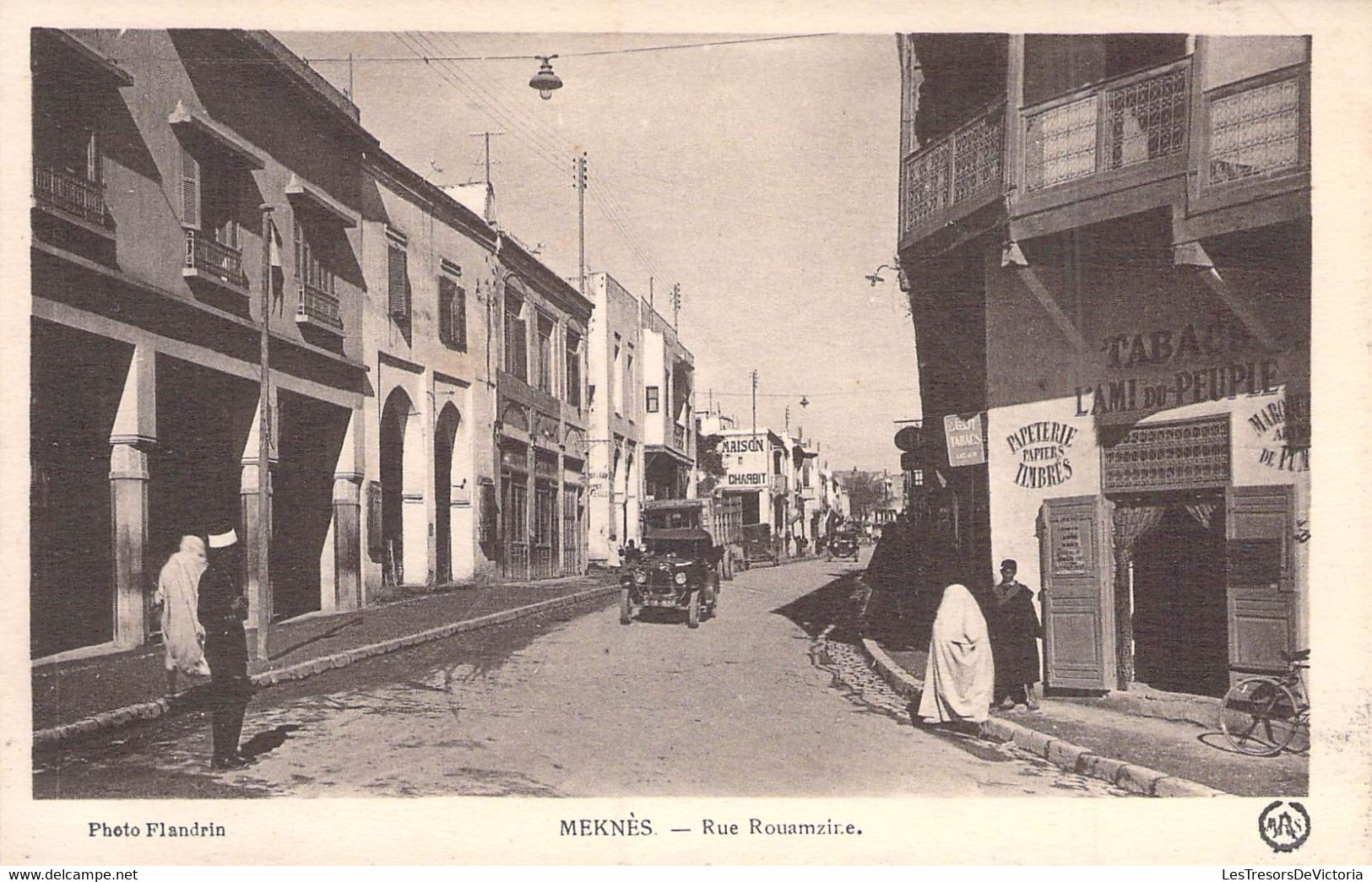 CPA Meknes - Rue Rouamzine - Tabac L'ami Du Peuple - Meknès