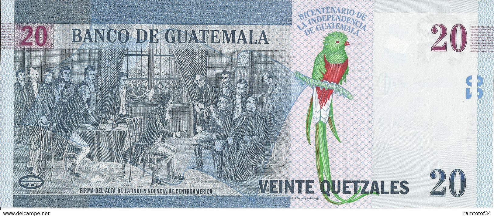 GUATEMALA - 20 Quetzales 2021 - UNC - Guatemala