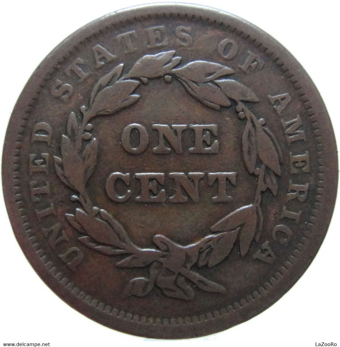 LaZooRo: United States 1 Cent 1843 VF / XF - 1840-1857: Braided Hair (Capelli Intrecciati)