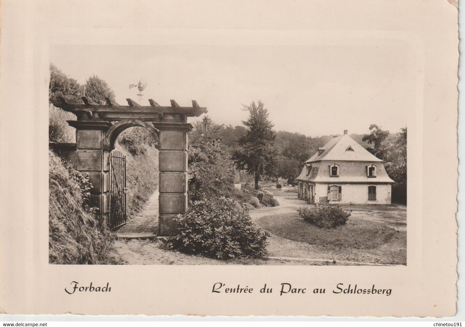 CPSM Forbach L'Entrée Du Parc Au Schlossberg - Forbach