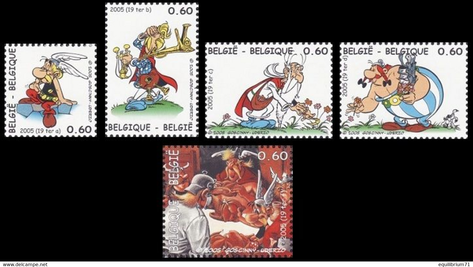 3433/3438**(BL123) - Astérix - Chez Les Belges / Bij De Belgen / Dein Den Belgiern / Among Belgians - Philabédés (comics)