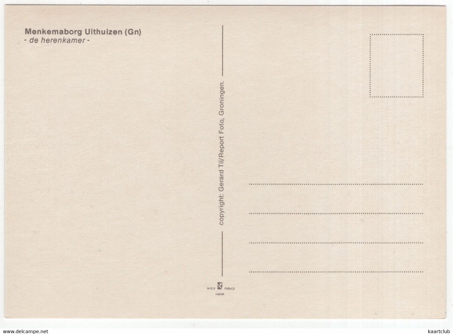 Uithuizen - Menkemaborg : De Herenkamer - (Groningen, Nederland/Holland) - Uithuizen