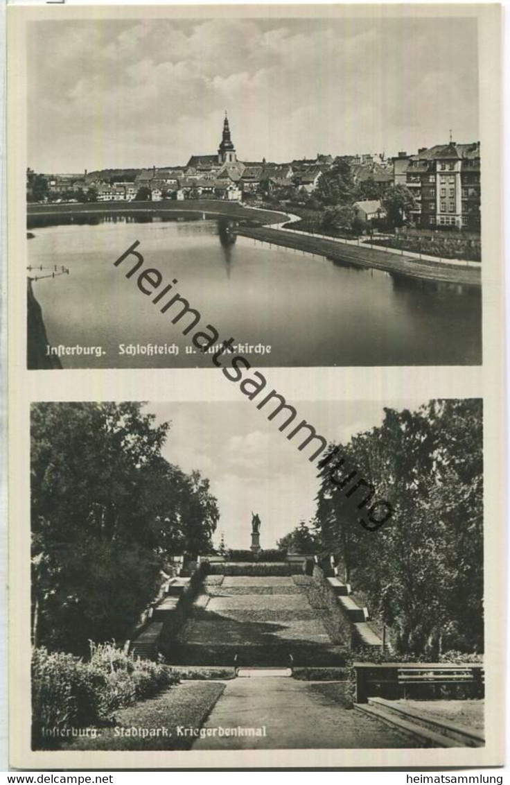 Insterburg - Tschernjachowsk - Stadtpark - Schlossteich - Foto-AK 30er Jahre - Verlag Bruno Scholz Breslau - Ostpreussen