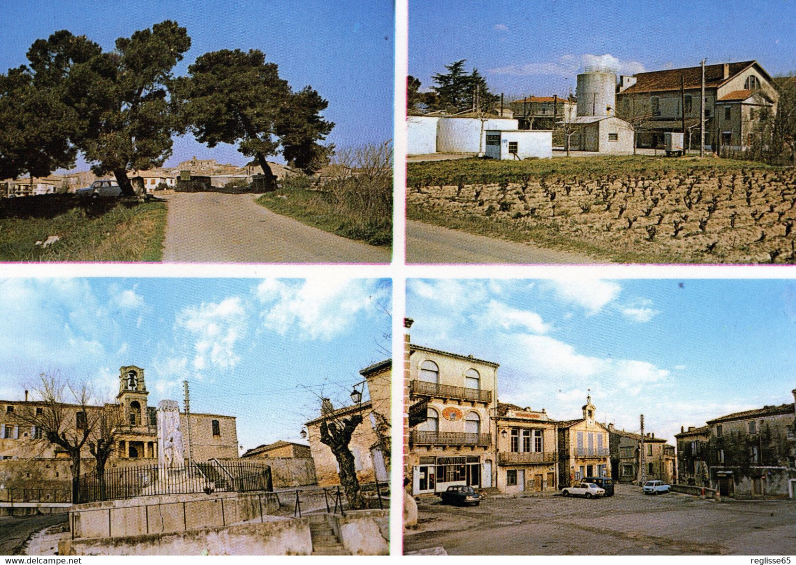 CPM - 1975 - GALLARGUES LE MONTUEUX - VUE GENERALE - LA CAVE - LA COOPERATIVE - LE TEMPLE - LA PLACE - CL.31.056 - Gallargues-le-Montueux