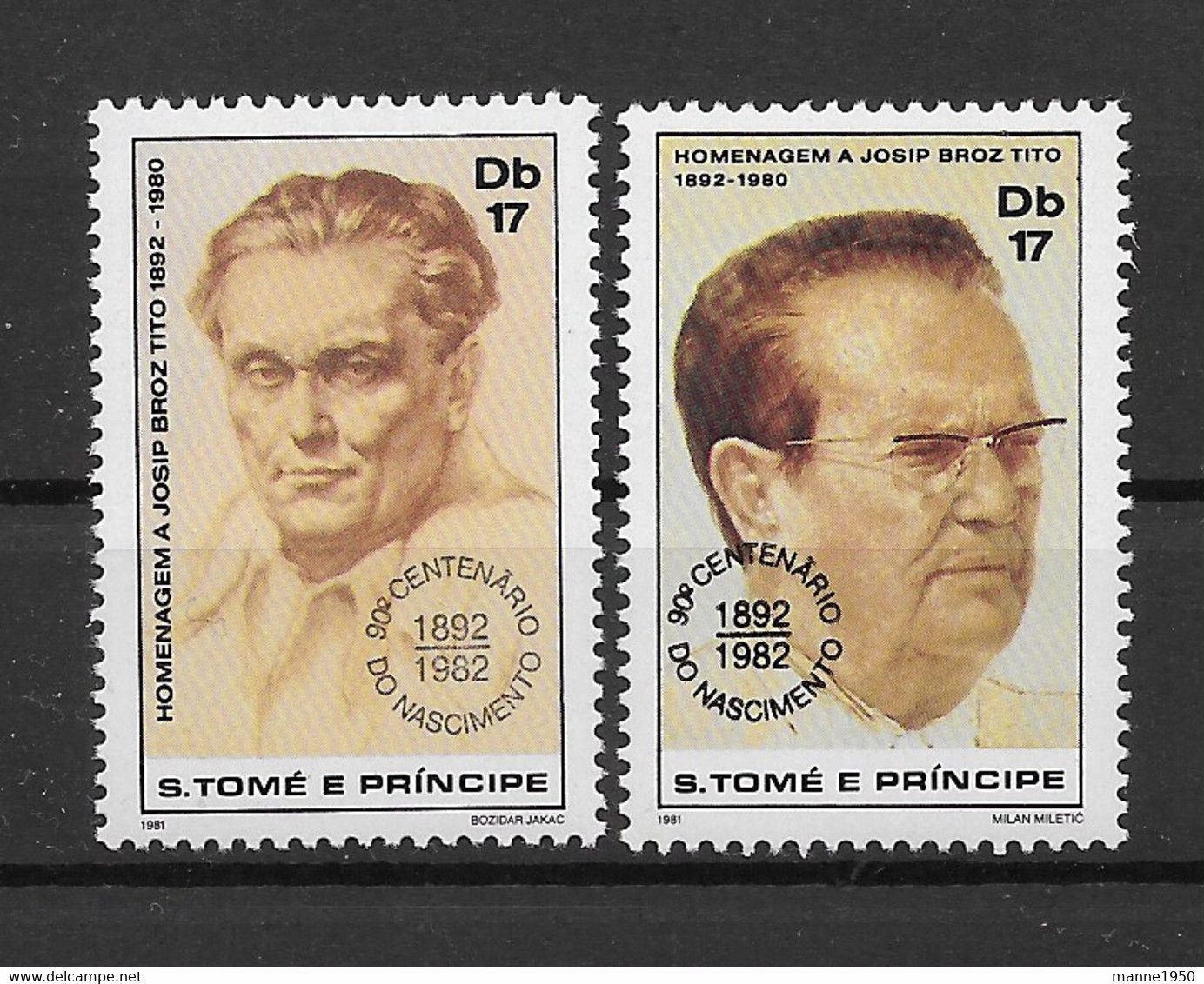 St. Thome Und Principe 1982 Persönlichkeiten Mi.Nr. 751/52 ** - Sao Tome And Principe
