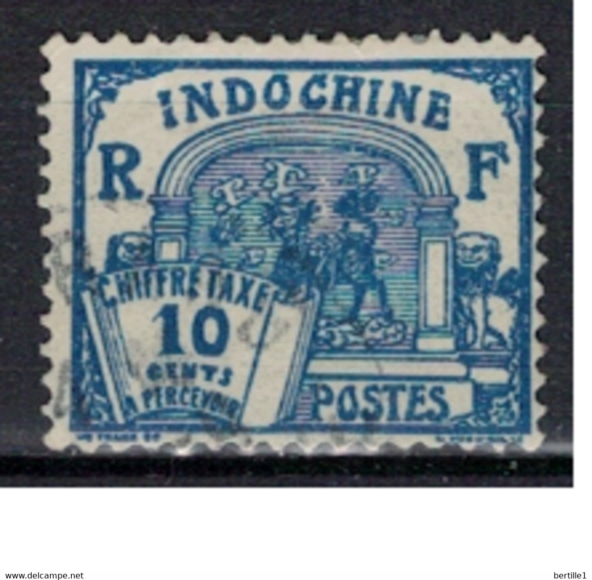 INDOCHINE      N°  YVERT TAXE 52 OBLITERE  ( OB 3/23 ) - Portomarken