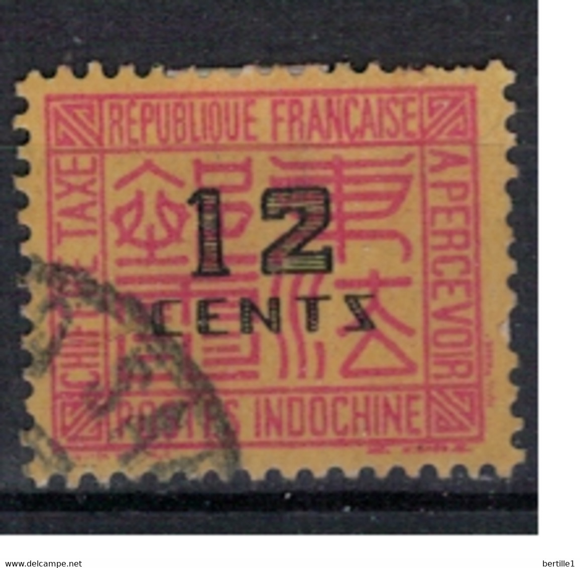 INDOCHINE      N°  YVERT TAXE 68 OBLITERE  ( OB 3/24 ) - Postage Due