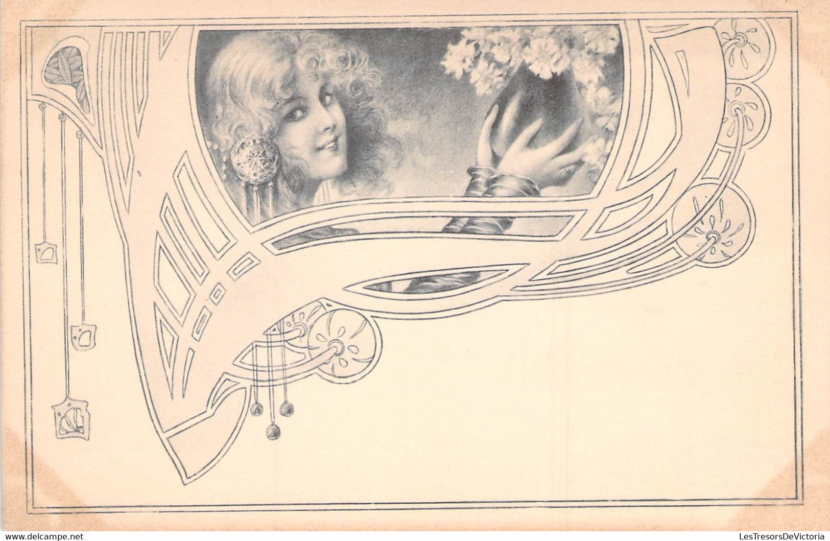 CPA Illustrateur Non Signé - Portrait De Femme - Art Nouveau - M M Vienne Nr 86 - Dos Simple - 1900-1949