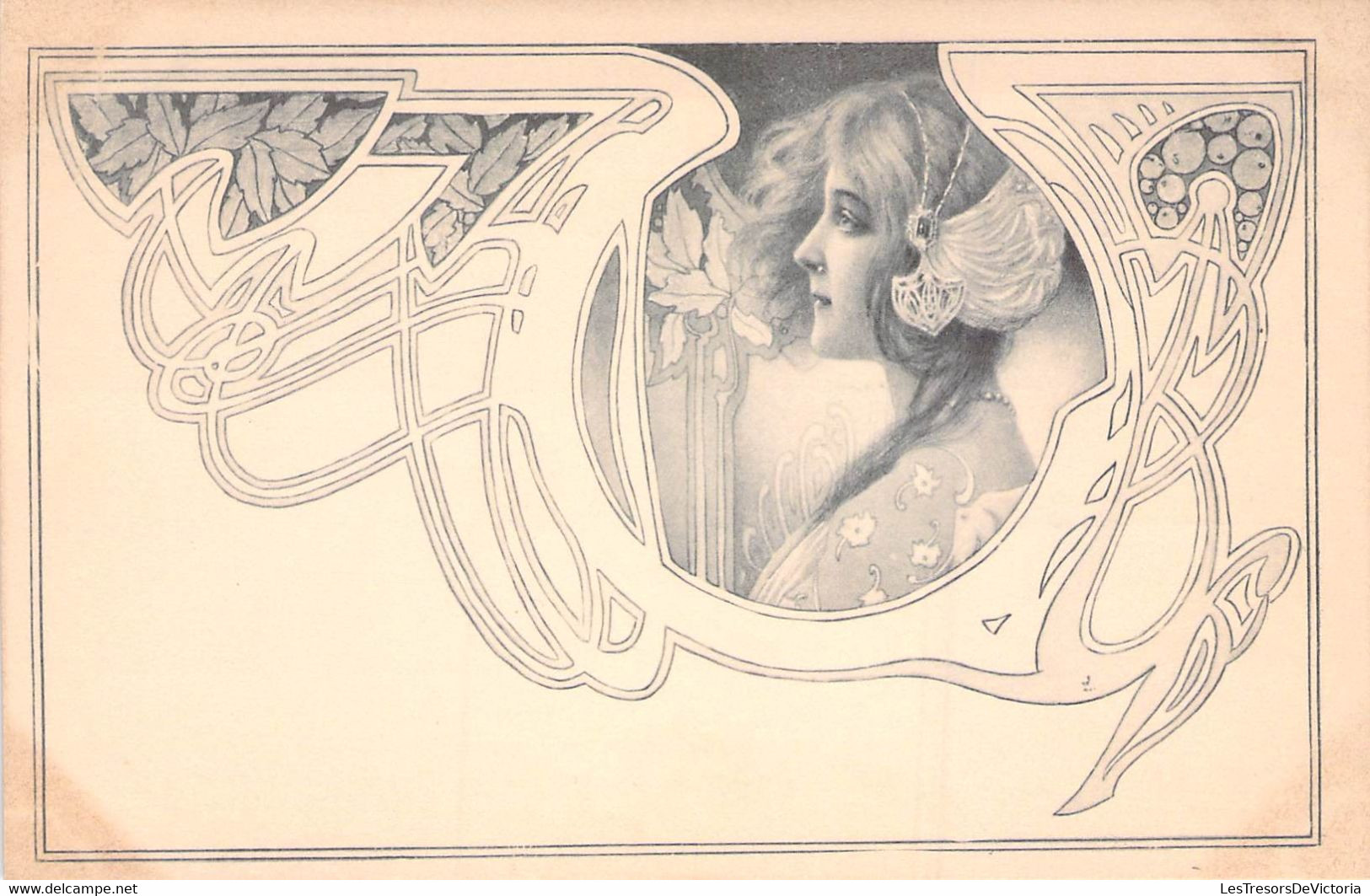 CPA Illustrateur Non Signé - Portrait De Femme - Art Nouveau - M M Vienne Nr 86 - Dos Simple - 1900-1949