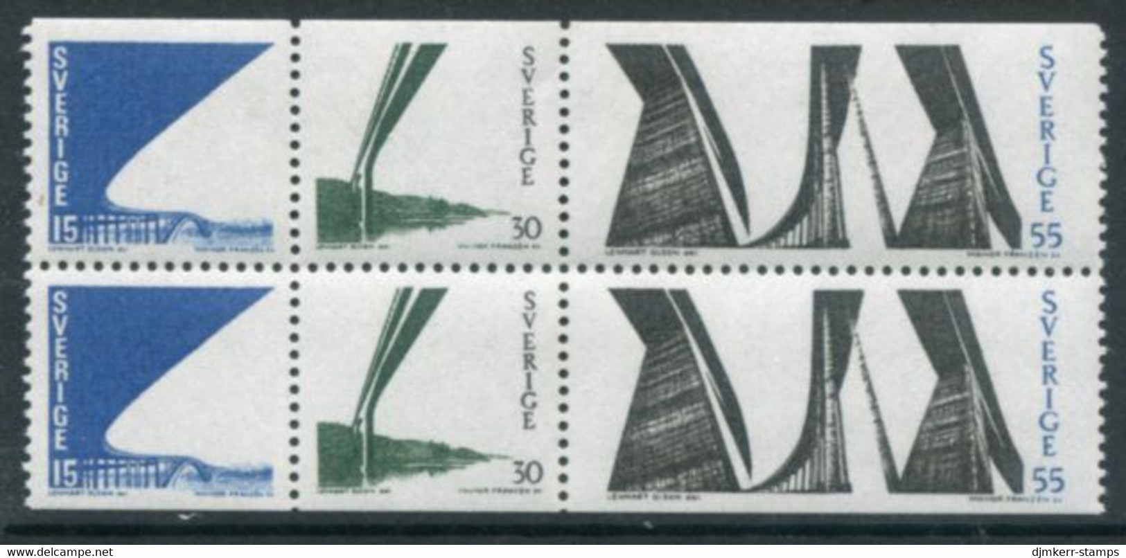 SWEDEN 1969 Tjörn Bridge MNH / **.  Michel 650-52 - Nuovi