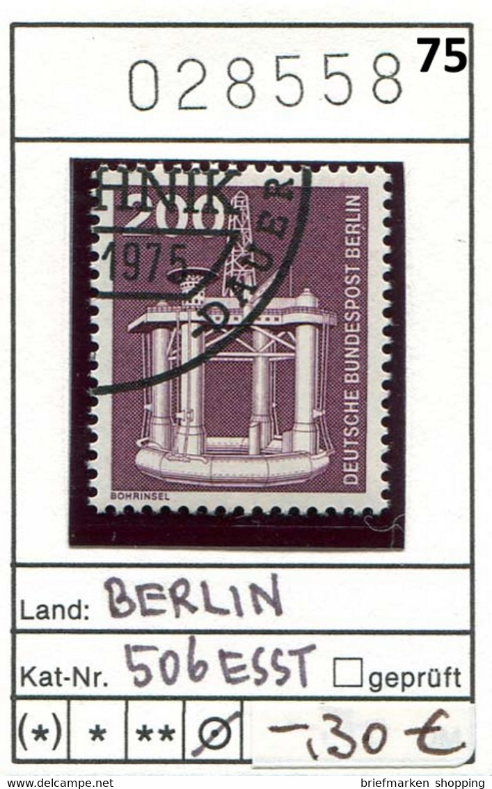 Berlin 1975 - Germany 1975 - Michel 506 - Oo Oblit. Used Gebruikt - ESSt / Ersttags-Sonderstempel - Gebraucht