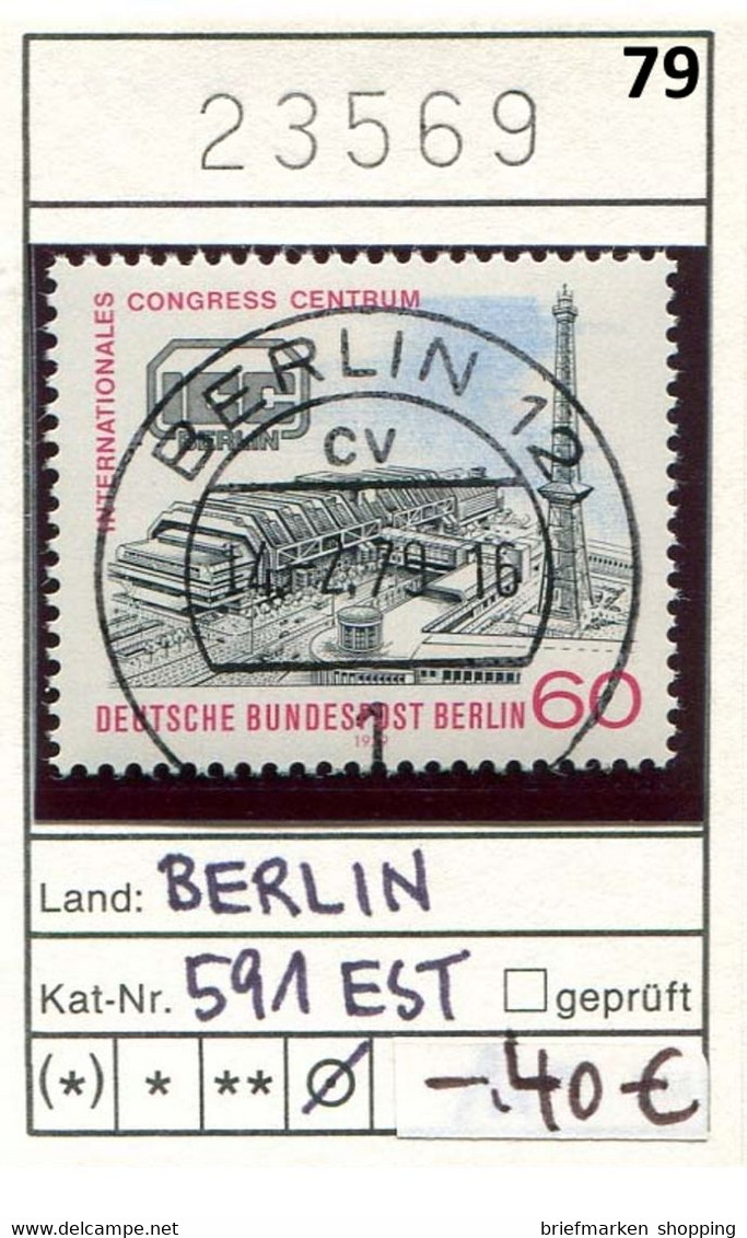 Berlin 1979 - Germany 1979 - Michel 591 Mit ESt - Ersttagsstempel BERLIN - Gebraucht