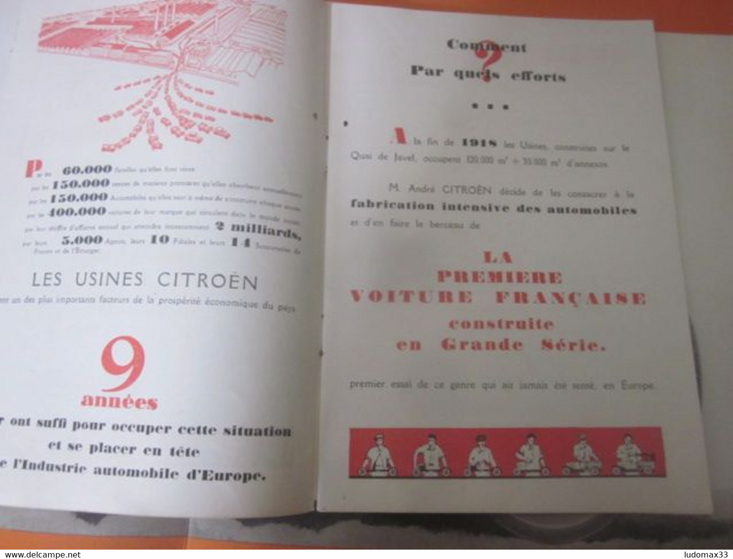 Livret L'oeuvre Industrielle Des Usines Citroen 1930 - Voitures
