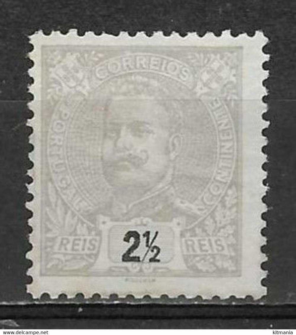 1895/96 Portugal #126 D.Carlos 2 1/2rs Mint No Gum - P1746 - Unused Stamps