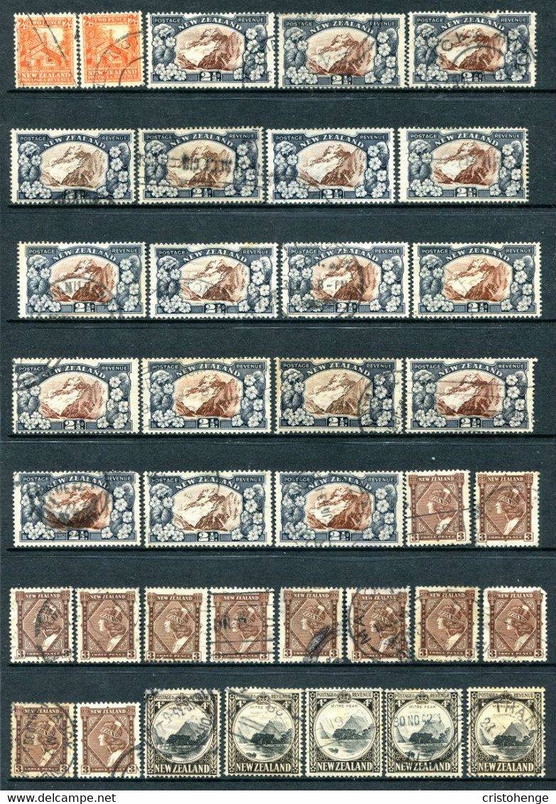 New Zealand 1935-42 Pictorials Used Collection - Single & Multiple Wmks., Various Perfs. Etc. (Some Faults) - Used Stamps