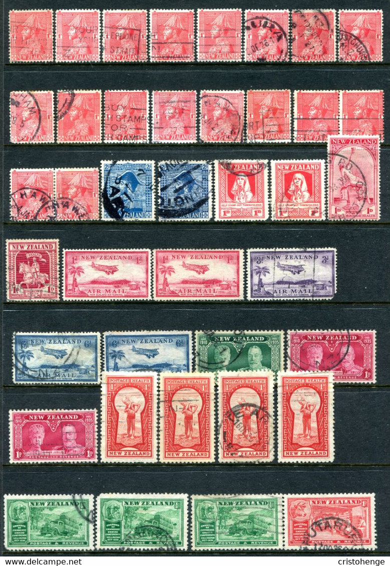 New Zealand 1915-36 King George V - Balance Of The Used Collection - Duplication And Some Faults - Oblitérés