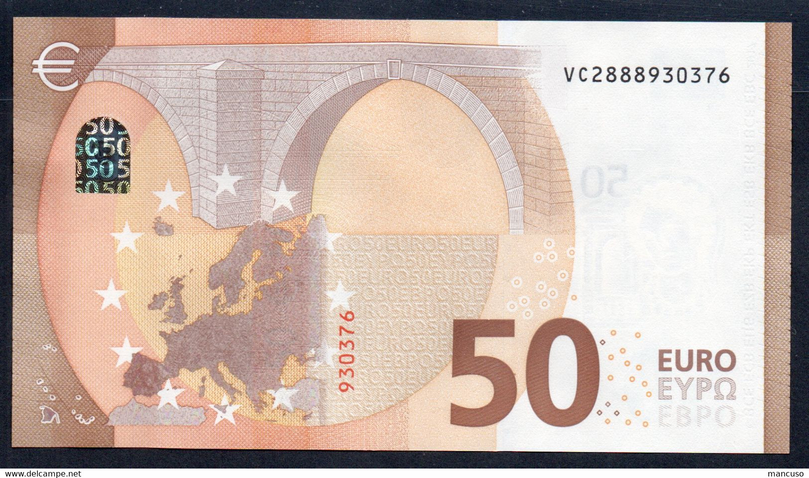 50 EURO SPAIN  VC V021  -  LAGARDE   UNC - 50 Euro