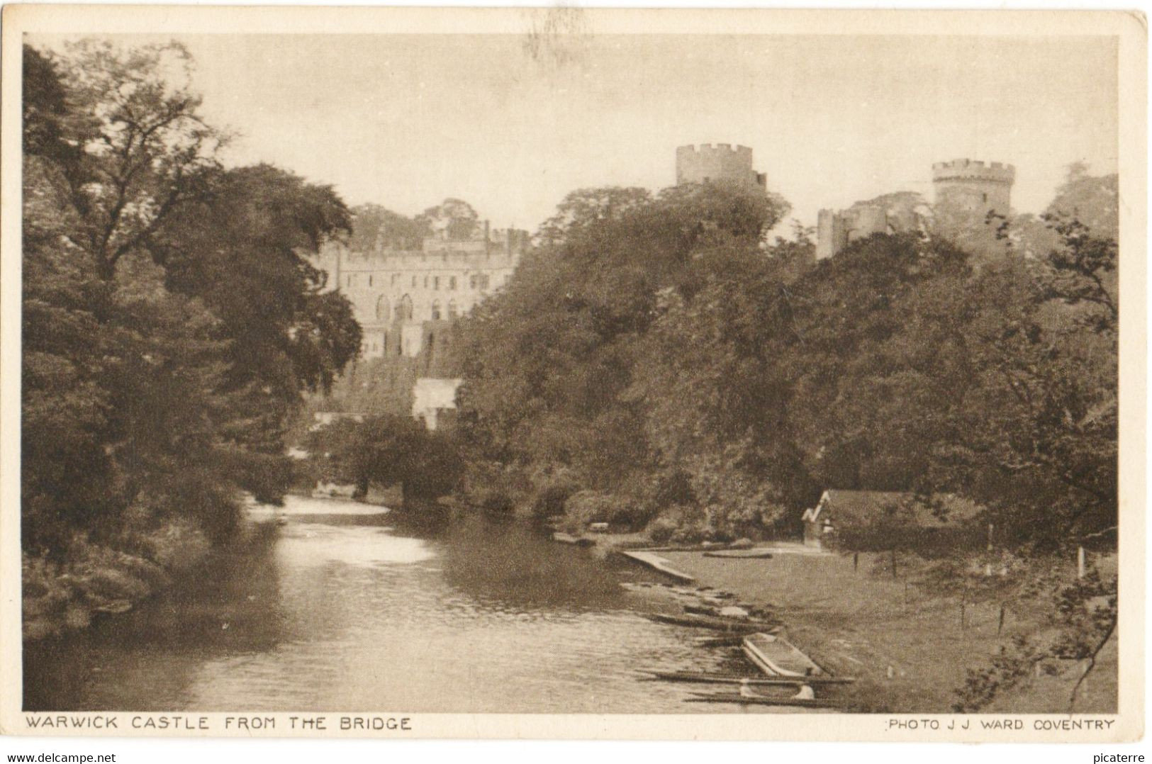 Warwick Castle From The Bridge (PHOTO -J.J.Ward- "Special Photo-Art" Series No. 1030 - Warwick