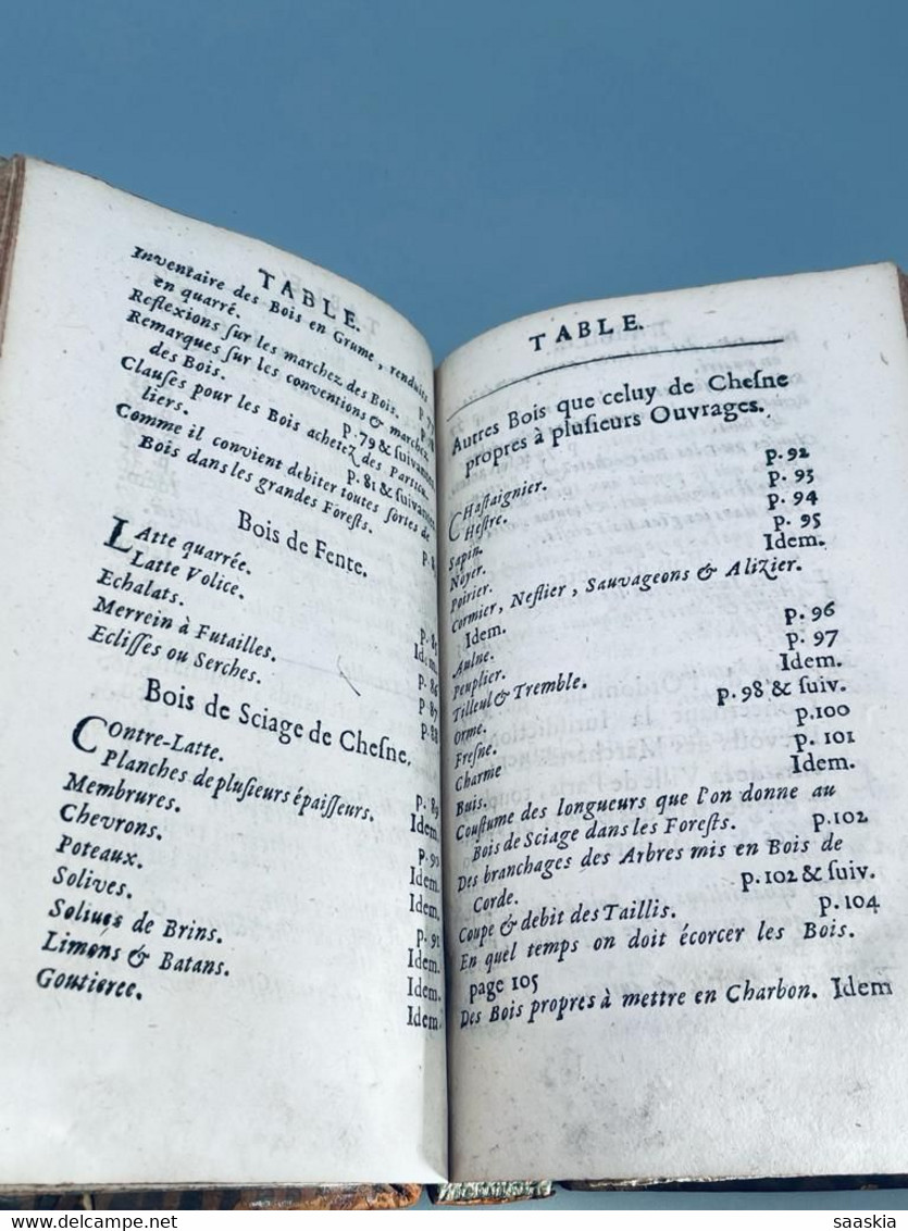#LV54 - Traité des bois 1676 Claude Caron Tome Premier - Ancien