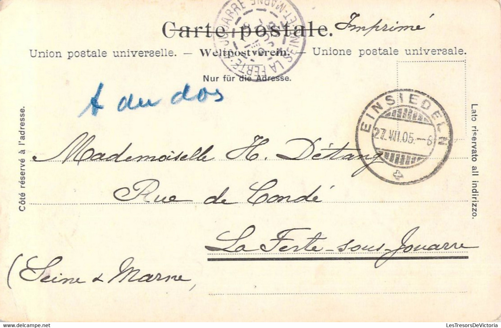 CPA Einsiedeln - Das Kloster - Oblitéré En 1905 - Einsiedeln