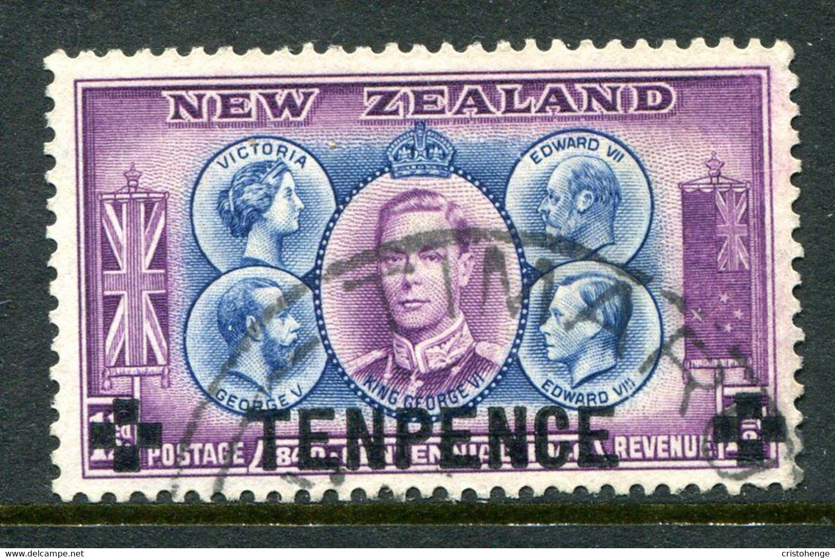 New Zealand 1944 10d Surcharge Used (SG 662) - Gebraucht