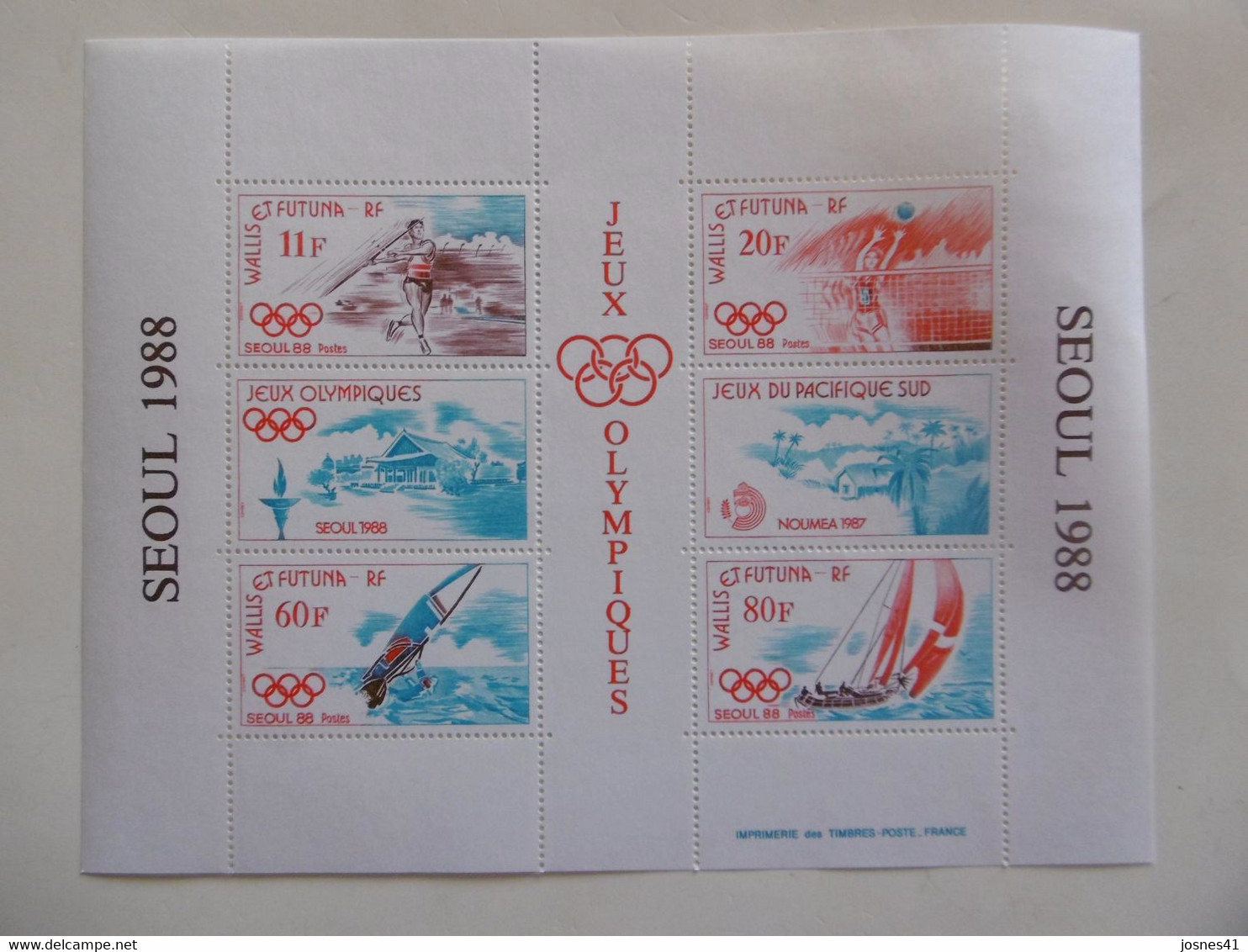 WALLIS ET FUTUNA       BF3 * *      J O   SEOUL   1988 - Blocks & Sheetlets